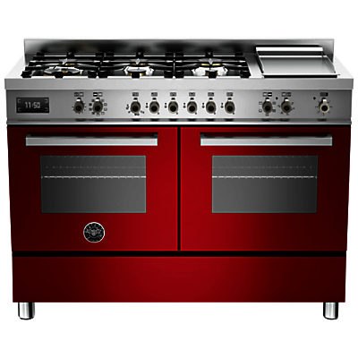 Bertazzoni Professional Series 120cm Dual Fuel Twin Range Cooker Red